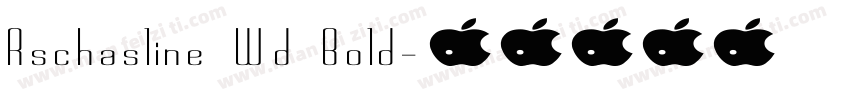 Rschasline Wd Bold字体转换